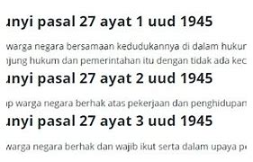 Pasal 27 Sampai 34 Uud 1945 Berisi Tentang